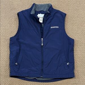 Vintage LL Bean NYC Marathon Navy Blue Vest size Large NYRR